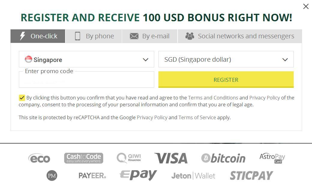 Singapore Signup Account